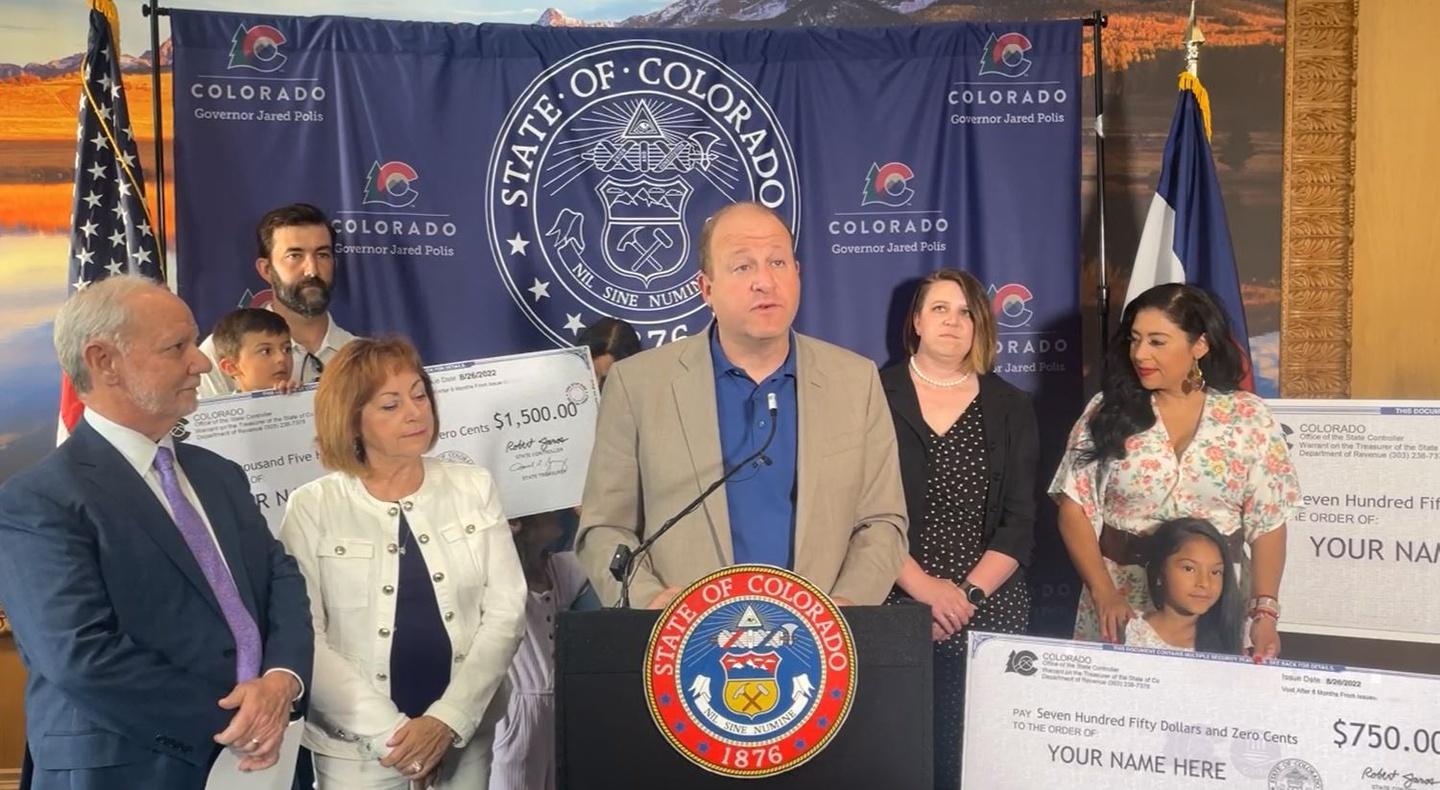 Colorado taxpayers will receive 750 rebates in August, Polis announces